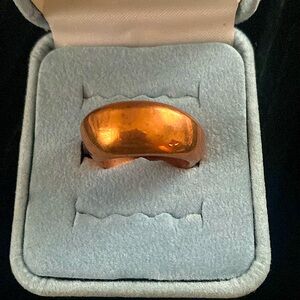 Metallic copper lucite ring